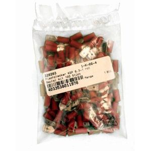 VS-ELECTRONIC - 320203 platte stekker KSP, 6.3-1, zak, rood (100-pack) 329203