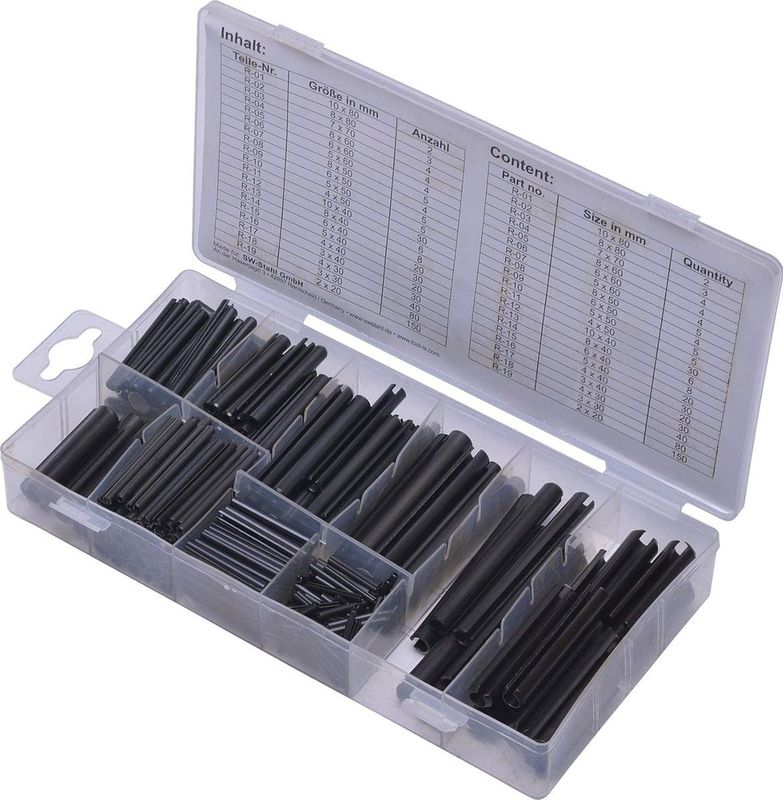 SW-Stahl - S8054 - Holle Splinten-/Veerpennen-Assortiment - 19 Verschillende Afmetingen