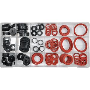 SW-Stahl S8059 afdichtring assortiment 141 stuks voor sanitair rubber, fiber, Klingerith