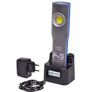 SW-Stahl S9790 werklamp zaklamp I laadstation I LED I 1000 lumen I metalen behuizing, blauw/zwart