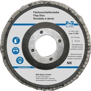 SW-Stahl 82302L lamellenschijf I slijpschijven 115mm voor haakse slijper I NK60 I 10 stuks
