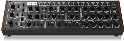 Behringer PRO-1 Analoge synthesizer met dual VCO's, 3 gelijktijdige golfvormen, 4-polige VCF, uitgebreide modulatiematrix, 16-stemmige poly-keten en Eurorack-formaat