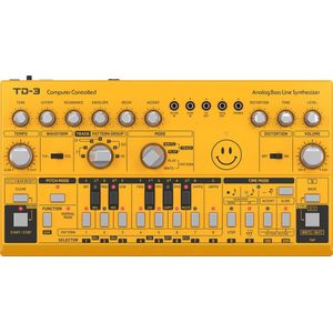Behringer TD-3-AM Analoger Bass-Line-Synthesizer mit VCO, VCF, 16-stufigem Sequenzer, Verzerrungseffekten und 16-stimmiger Polykette