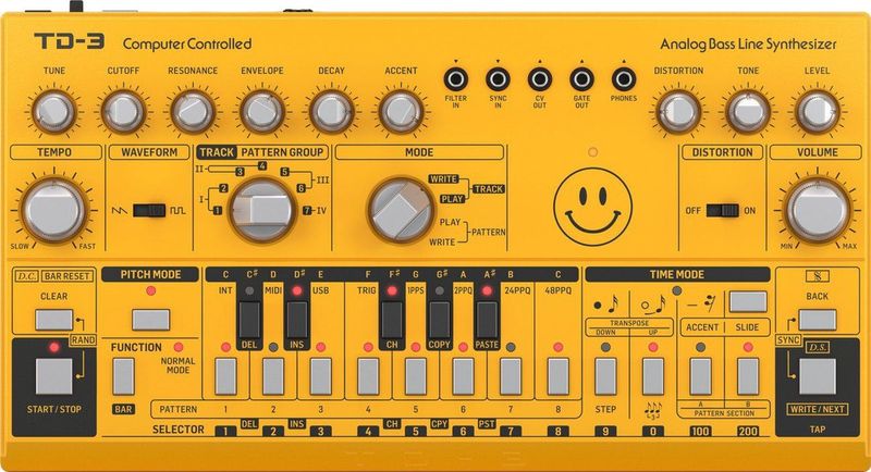 Behringer TD 3 (Acid Yellow) Analoge synthesizer