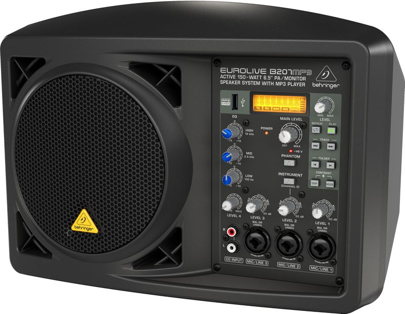 Behringer - Eurolive B207MP3 - Monitorluidspreker - Zwart - Actief - 150 Watt