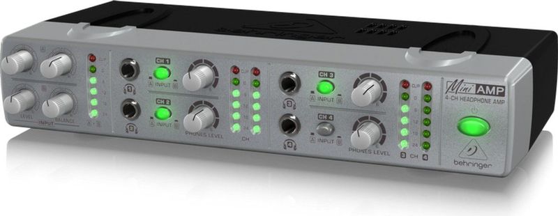 Behringer AMP800 V2 - Hoofdtelefoonversterker - Ultra-compact - 4-kanaals