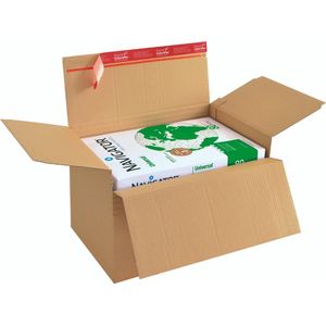 10x ColomPac® Varibox 305 x 228 x 70-160 mm met autolock en plak- en scheurstrip - B- golf (± 3,0 mm) Karton - Universele verzenddozen