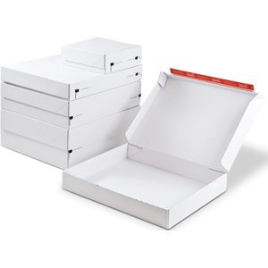 20x ColomPac® kledingdoos wit 231 x 239 x 95 mm - E- golf (± 1,5 mm) Karton - Universele verzenddozen
