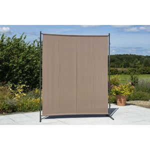 Sichtschutz Textil, breit, taupe
