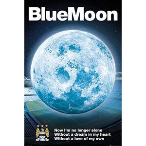 empireposter - Voetbal - Manchester City - Blue Moon 14/15 - Grootte (cm), ca. 61x91,5 - Poster, NIEUW -