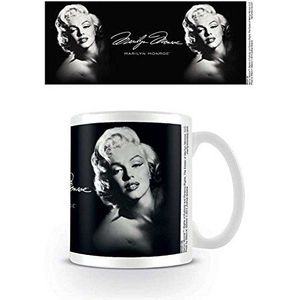 empireposter Keramische mok Print: Fotografie van Marilyn Monroe in wit zwart / diameter ca. 8,5 cm / hoogte ca. 9,5 cm / inhoud 320 ml / officieel product / magnetron- en vaatwasmachinebestendig