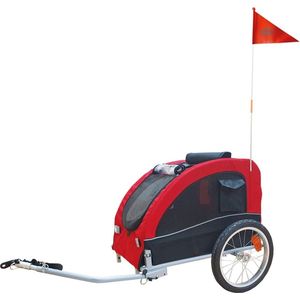 Nobby Hondenfietskar Senlima - Rood - Zwart - tot 25 kg - 75/137 x 63 x 68 CM