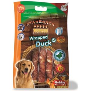 Nobby - Hondensnack - StarSnack Wrapped Duck - 3 zakjes van 140 gram