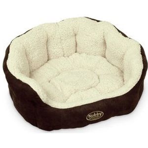 Nobby Comfortbed Taika bruin/wolwit 55x50x21 cm