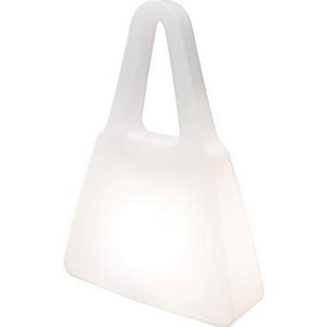 8 seasons design | Stijlvolle decoratieve lamp handtas Shining Bag (75 cm groot, E27, voor binnen en buiten, etalageverlichting, etalagedecoratie) wit