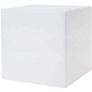 8 seasons design | Kubuslamp Shining Cube (E27, 33 cm, voor buiten en binnen, uv- en weerbestendig, bijzetkubus, lichtgevende kubus, kubuslamp, tuinkubus) wit