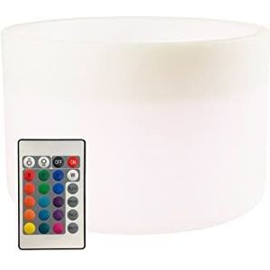 8 seasons design Shining Elegant Pot XM (LED) verlichte bloempot, wit