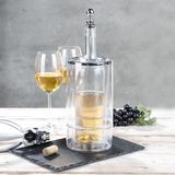 Wijnkoeler transparant kunststof 23 cm - Champagnekoeler - Flessenkoeler