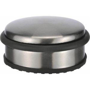 Deurstopper rond metaal 10 x 4 cm - Deurstop/deurvastzetter