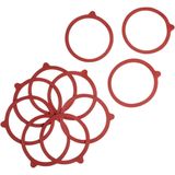 HI - Weckpot Inmaakringen - Rood - 10x - 11 cm - Rubber