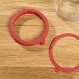 HI - Weckpot Inmaakringen - Rood - 10x - 11 cm - Rubber