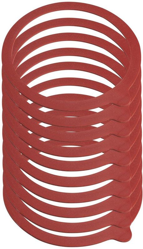 HI - Weckpot Inmaakringen - Rood - 10x - 11 cm - Rubber