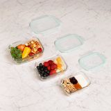 HI - Vershoudbakjes - Glas - Set van 3 - Luchtdicht - Met Deksel en Clips