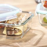 HI - Vershoudbakjes - Glas - Set van 3 - Luchtdicht - Met Deksel en Clips