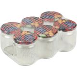 HI weckpotten/inmaakpotten met schroefdop - set 6x - 540 ml - glas