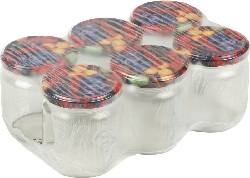 HI weckpotten/inmaakpotten met schroefdop - set 6x - 540 ml - glas