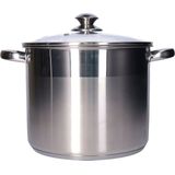 Hi Soeppan 10L - Glazen Deksel - RVS Metaal - Zilver