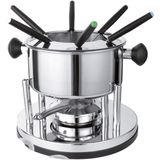 HI - Fondue Set - Zilver - 6 Personen - D18 cm - RVS/PP - Chocoladefondue - Kaasfondue