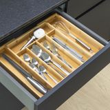 Bestekbak - Uitschuifbaar - Hout - 7-vaks - Inclusief 20-delige Bestek Set
