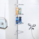 HI - Doucherek - Telescopische Stang - 4-laags - Metaal - 145 tot 250 cm