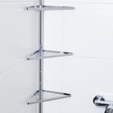 HI - Doucherek - Telescopische Stang - 4-laags - Metaal - 145 tot 250 cm