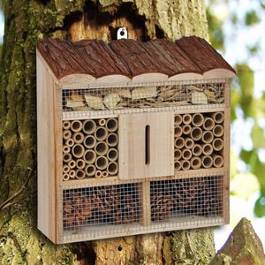 HI Insectenhotel - 30x9,5x30 cm - Hout Naturel