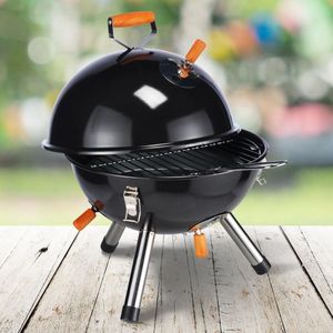 HI Houtskool mini kogelbarbecue zwart