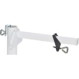 Parasolhouder - voor balkon - wit - metaal - 3,8 cm