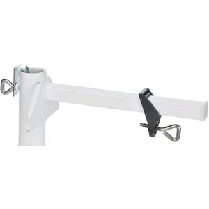 Parasolhouder - voor balkon - wit - metaal - 3,8 cm - Parasolvoeten