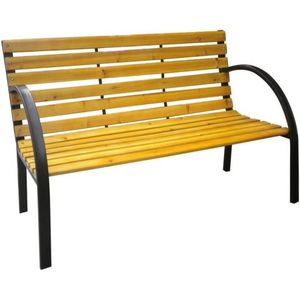 Parkbank Braun 122x60x81 cm HI