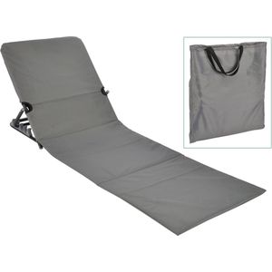 HI Opvouwbare PVC Strandmat Stoel - Grijs