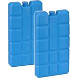 1x Blauw koelelement 400 gram 9 x 16 cm - Koelblokken/koelelementen voor koeltas/koelbox