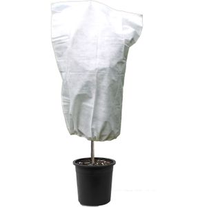 Plantenhoes Tegen Vorst met Aantrekkoord Wit 1,5 Meter X 110 cm 50 G/M2 - Beschermhoes Planten