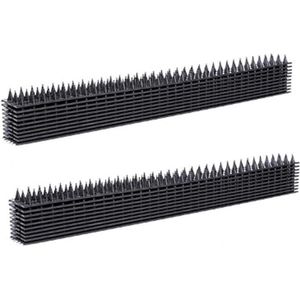 Hi Anti klim strips - Bescherm tuin en vensterbanken - Makkelijk monteren - Plastic - Zwart - 50 x 4.5 cm - 10 stuks