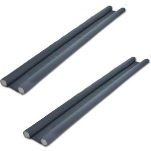 Dubbele tochtstoppers - 2 stuks - 95 cm - Grijs