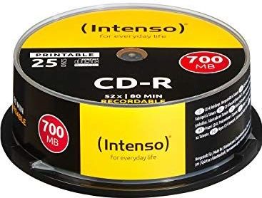 Intenso - Cd-R - 25 Stuks - 700 MB - 80 Minuten - Cakebox