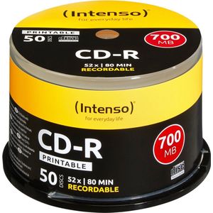 Intenso 1801125 CD R disc 700 MB stuk Spindel Bedrukbaar