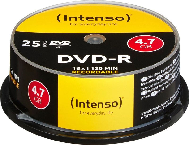 Intenso DVD-R 4.7GB 16x 25 Stuks Gebaksdoos