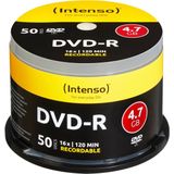 Intenso DVD-R 4.7GB 16x - 50 Stuks Cakebox