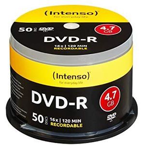 Intenso DVD-R 4,7 GB 16x Snelheid - 50st Gebaksdoos